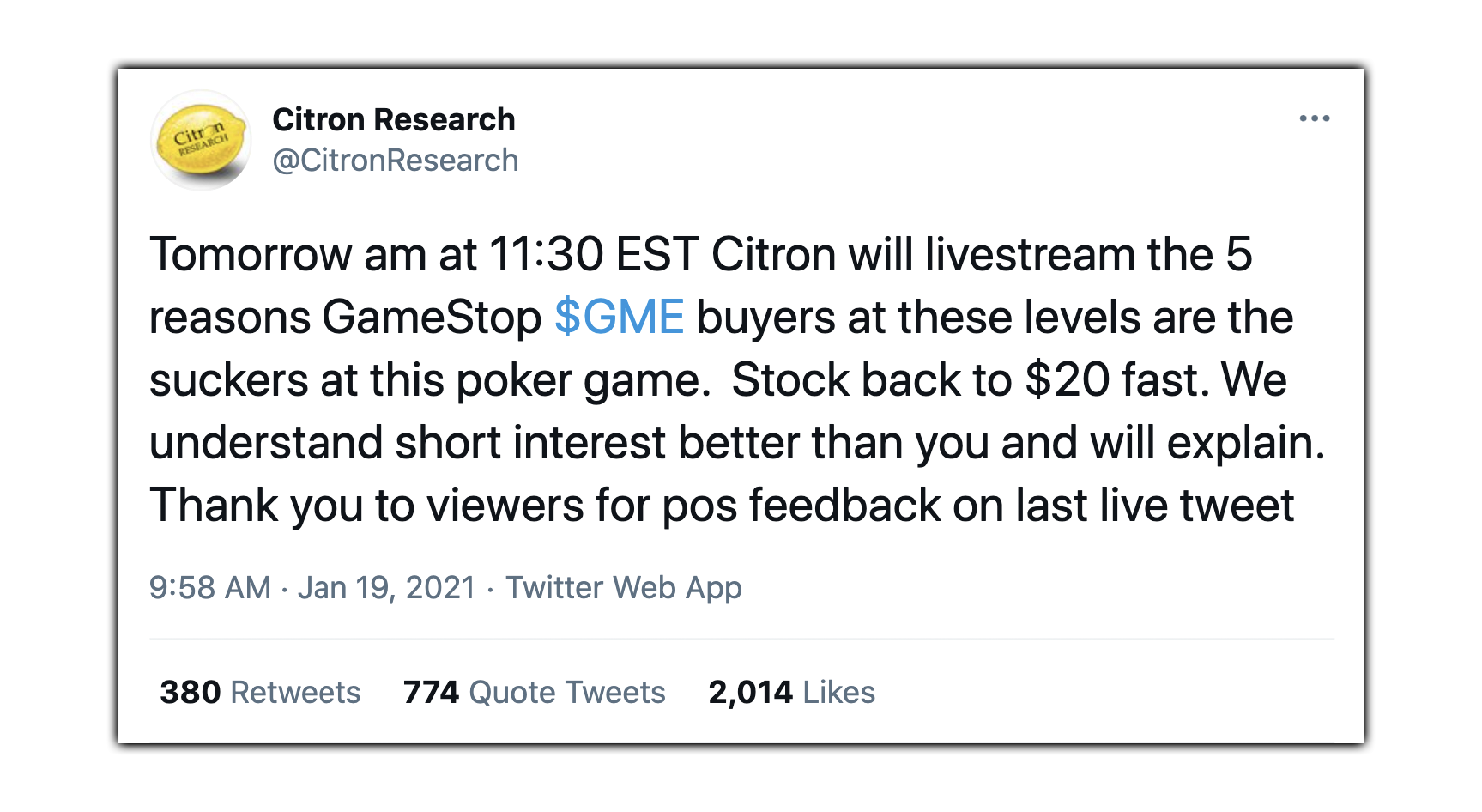 FUD Endgame | GameStop Due Diligence • GMEdd.com